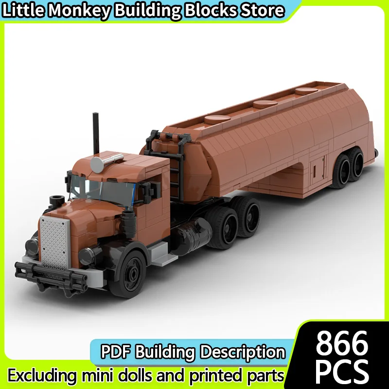 

Модель городской автомобиль MOC, строительные кирпичи, танк, транспортный грузовик, модульная технология, детские праздничные подарки, сборные игрушки, костюм