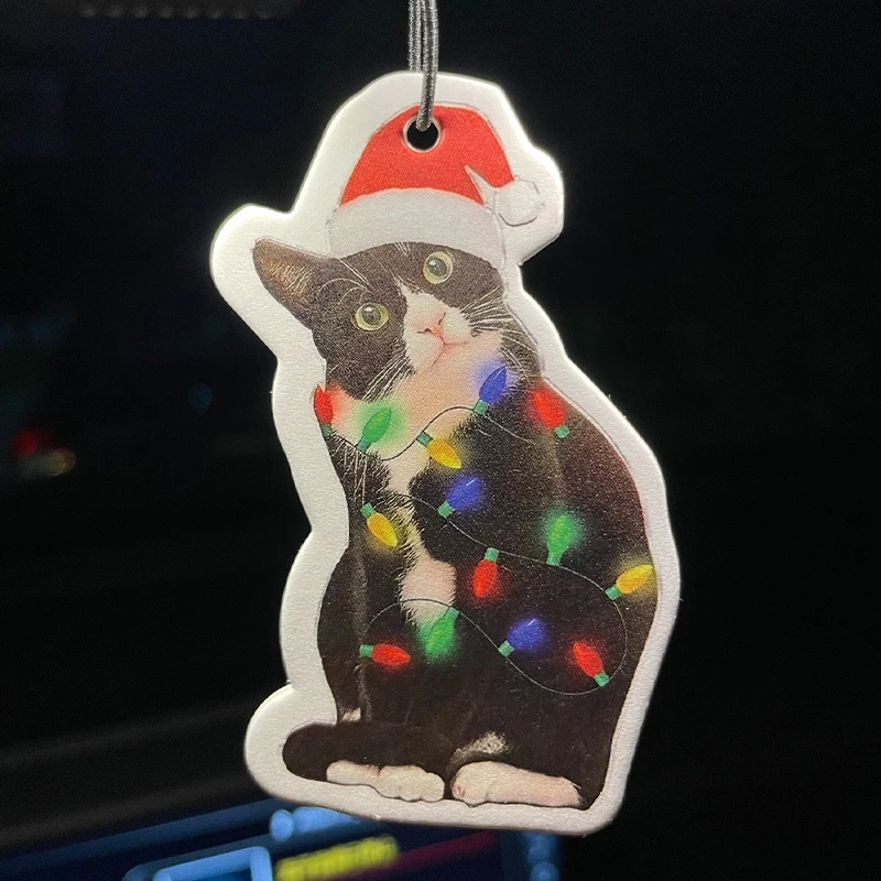 القط عيد الميلاد إكليل زخرفة شجرة عيد الميلاد الديكور فراشة الفاكهة جرس الصنوبر المخروط السنجاب شجرة الصنوبر سانتا كلوز الرنة مزلقة هدية إعطاء فريزيا والإنجليزية الكمثرى رائحة (المعطر الهوائي سيارة ، مرآة الرؤية الخلفية المرحاضية ، ديكور غرفة المعيشة ، ديكور غرفة المعيشة ، غرفة المعيشة ، غرفة المعيشة الداخلية لغرفة المعيشة ، غرفة المعيشة #4