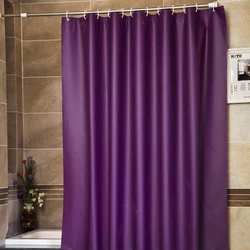 Waterproof Bathroom Shower Curtain with Hooks, Monochromatic, PEVA Bath Curtains, Home Decor