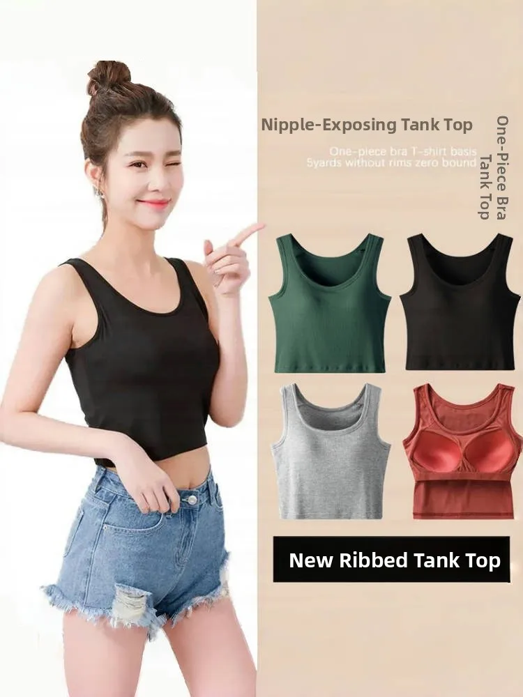 Gilet de sport de Yoga intercalé pour femmes, sous-vêtements fins Tead ort Sve Bral, débardeur avec coussinet de poitrine, respirant, course à pied