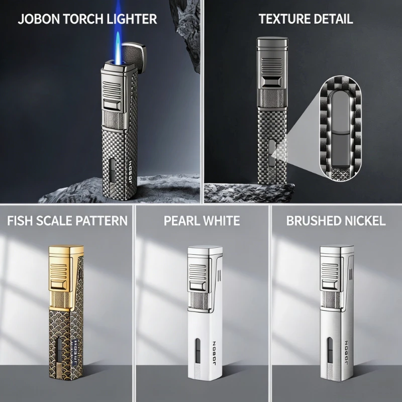 

Premium Blue Flame Igniter, Transparent Gas Display Design, Compact Carry Style Reusable Lighter For Gentleman Collection Gift