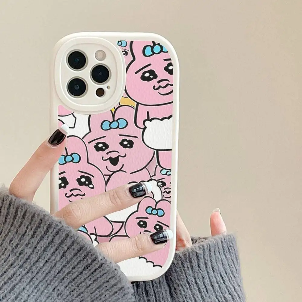 Чехол для телефона O-Opanchus с рисунком U-Usagis для IPhone 16, 15, 14, 13, 12, 11 Pro Max Plus 16E, мягкий кожаный чехол