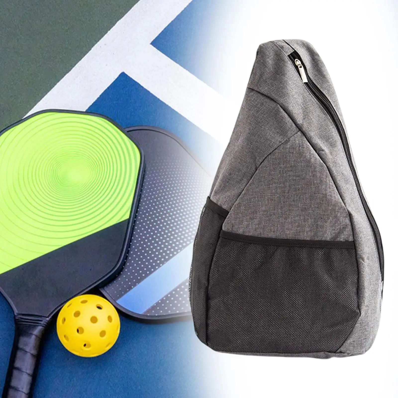 

Сумка для ракеток для пиклбола: универсальная, стильная, на молнии, для начинающих игроков, мужчин и женщин, портативный чехол для хранения ракеток.