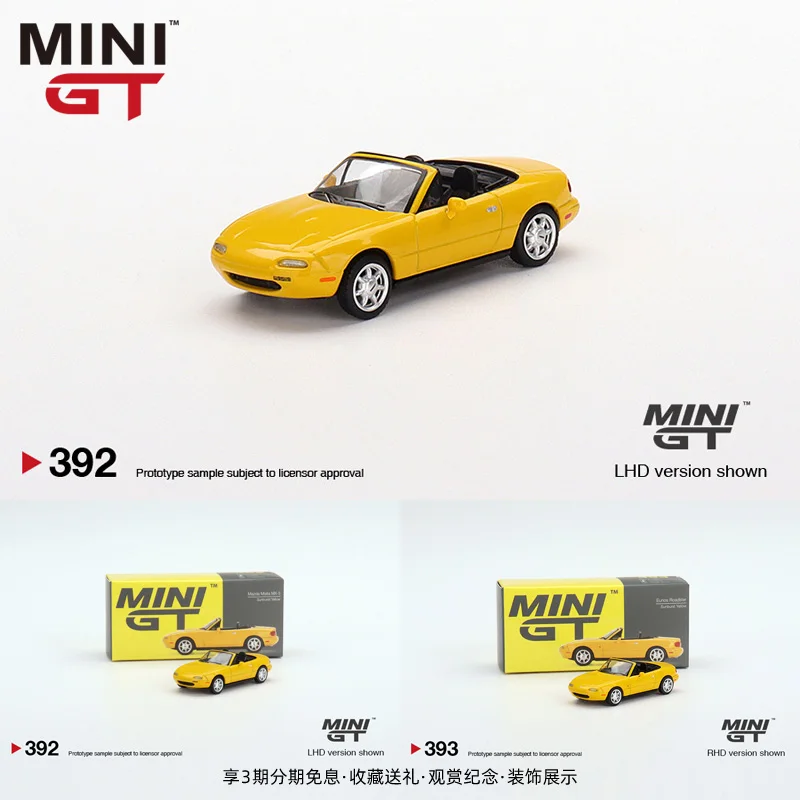 TSM MODLES MINIGT #392 1:64 Mazda Miata MX-5 NA Eunos Roadster Die-cast alloy car model  toys gift ornaments