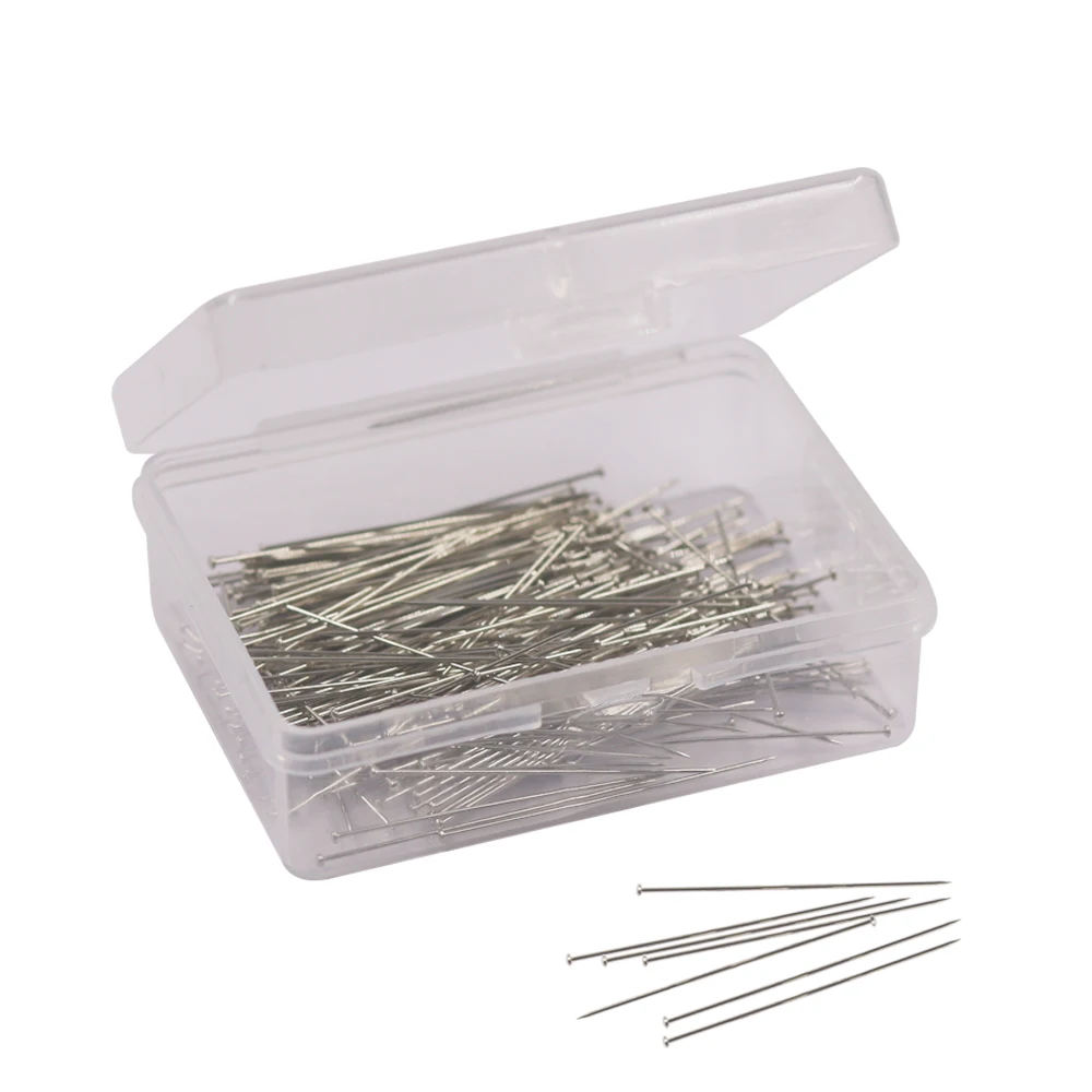 300Pcs Stainless Steel Sewing Pins Fine Satin Straight Pin Dressmaker Pins Tailor Fabric Craft for Jewelry Making Sewing Tools