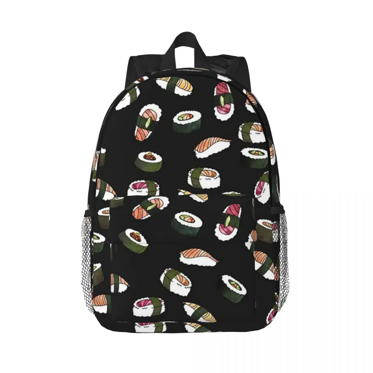 Mochilas SUSHI (en negro), mochila para adolescentes, mochilas escolares de moda para estudiantes, mochila de viaje, bolso de hombro de gran capacidad