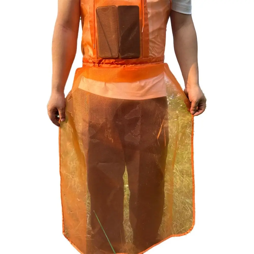 With Pockets Mesh Lawn Mower Apron Full Coverage Safety Gardening Apron Breathable Lightweight Garden Work Suit Landscaping