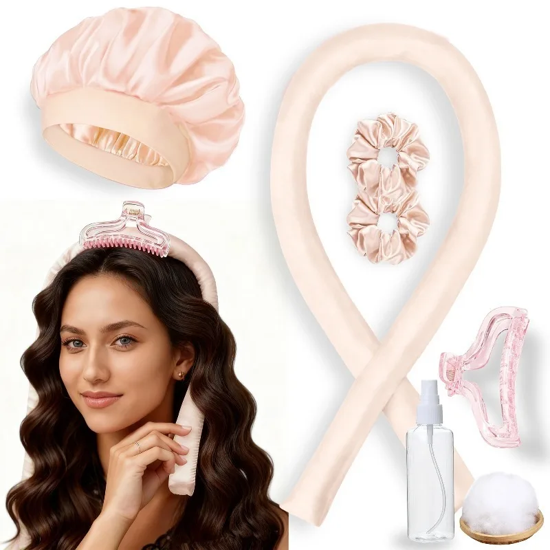 

Octopus Heatless Hair Curler 2PCS Set with Nightcap No Heat Overnight Curling Rollers for Women Soft Waves Without Damage Hair​