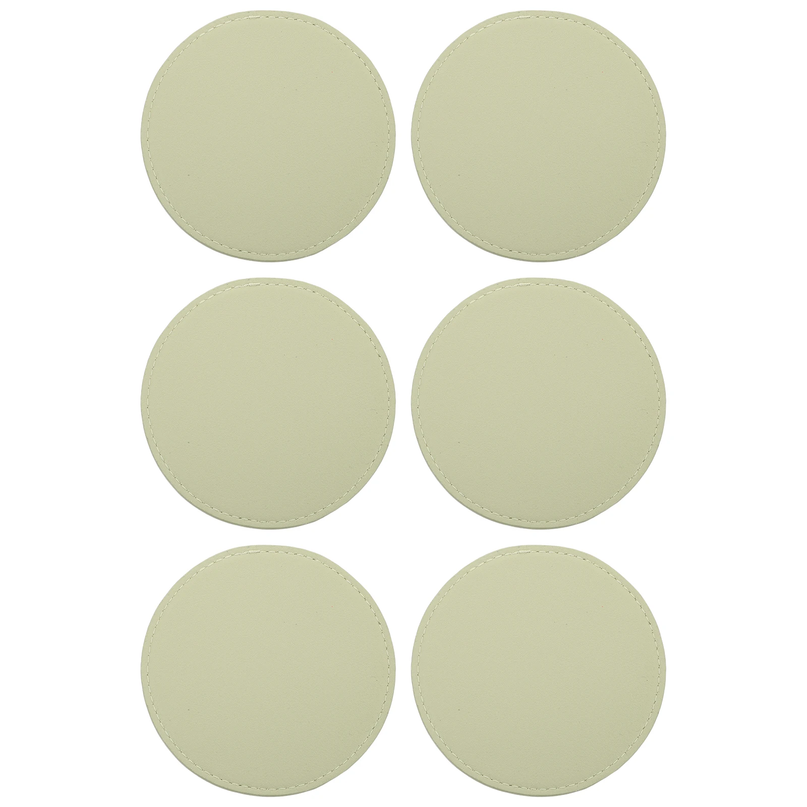

6Pcs Pu Heat Insulation Cup Non- Tea Cup Pads Decorative for Home Living Room Tableware