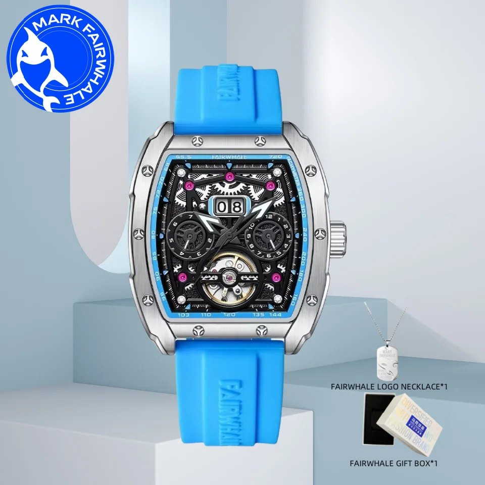 

FAIRWHALE 6430 Luxury Tourbillon Mechanical Watches for Men Waterproof Luminous Automatic Movement Mens Watch Relogios Masculino