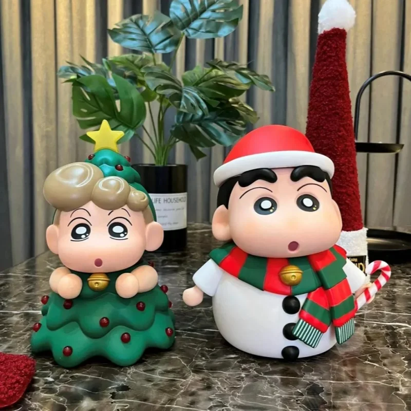 

Crayon Shin-Chan Nohara Shinnosuke Cute Anime Figures Model Toys Snowman Home Decoration Festive Decorations Christmas Gift