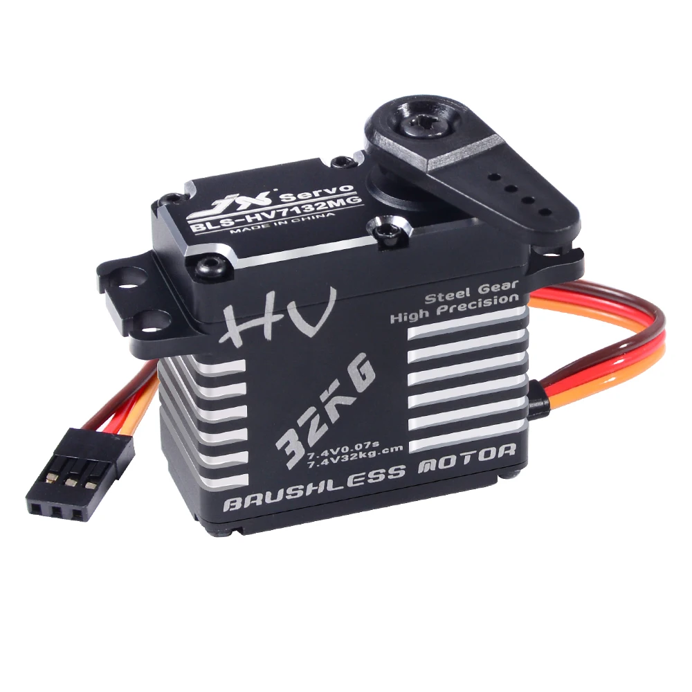 JX BLS-HV7132MG 32KG HV High Precision Steel Gear Full CNC Aluminium Shell Digital Brushless Servo For RC Car Robot Buggy Truck