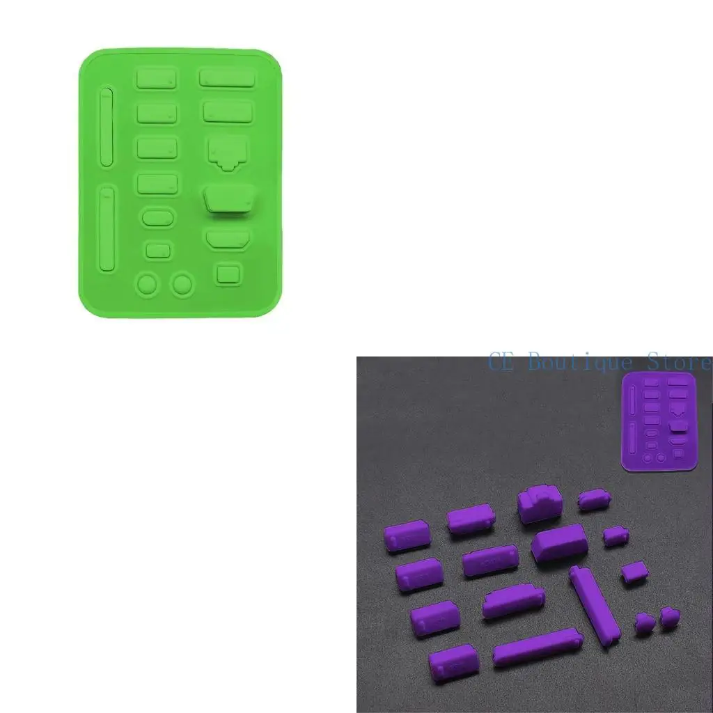 652F 16 PCS Silikon USB Port Cover Anti Debu Pelindung untuk Pelindung Desktop