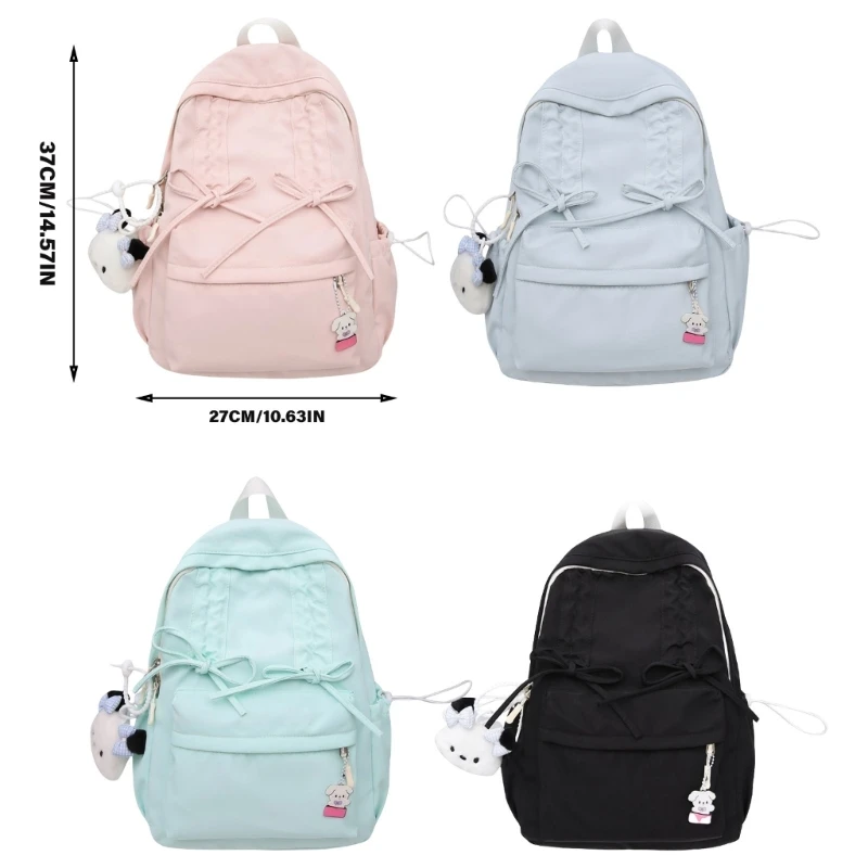 E74B Ransel Busur Cantik Ransel Daypack Kasual Ransel Travel Ransel Sekolah Siswa