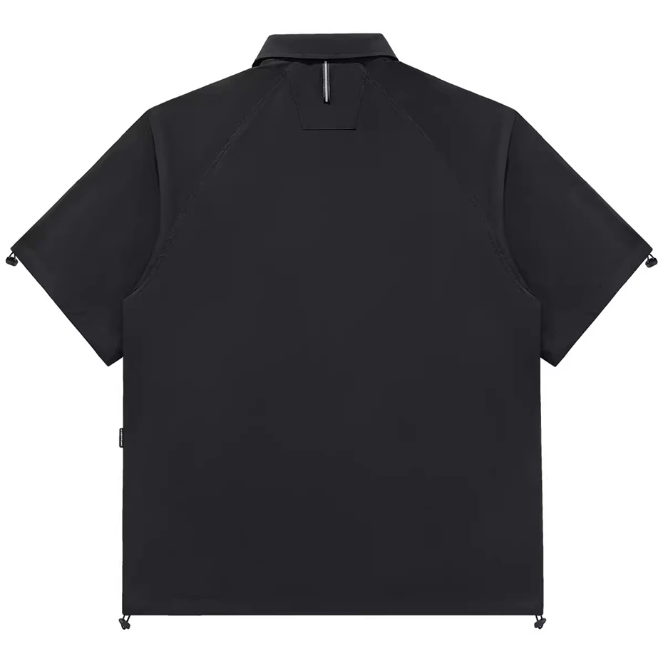 Cargo Shirt Männer Sommer Kurzarm Shirts mehrere Taschen Techwear taktische Reiß verschluss Tops Streetwear Shirts männlich