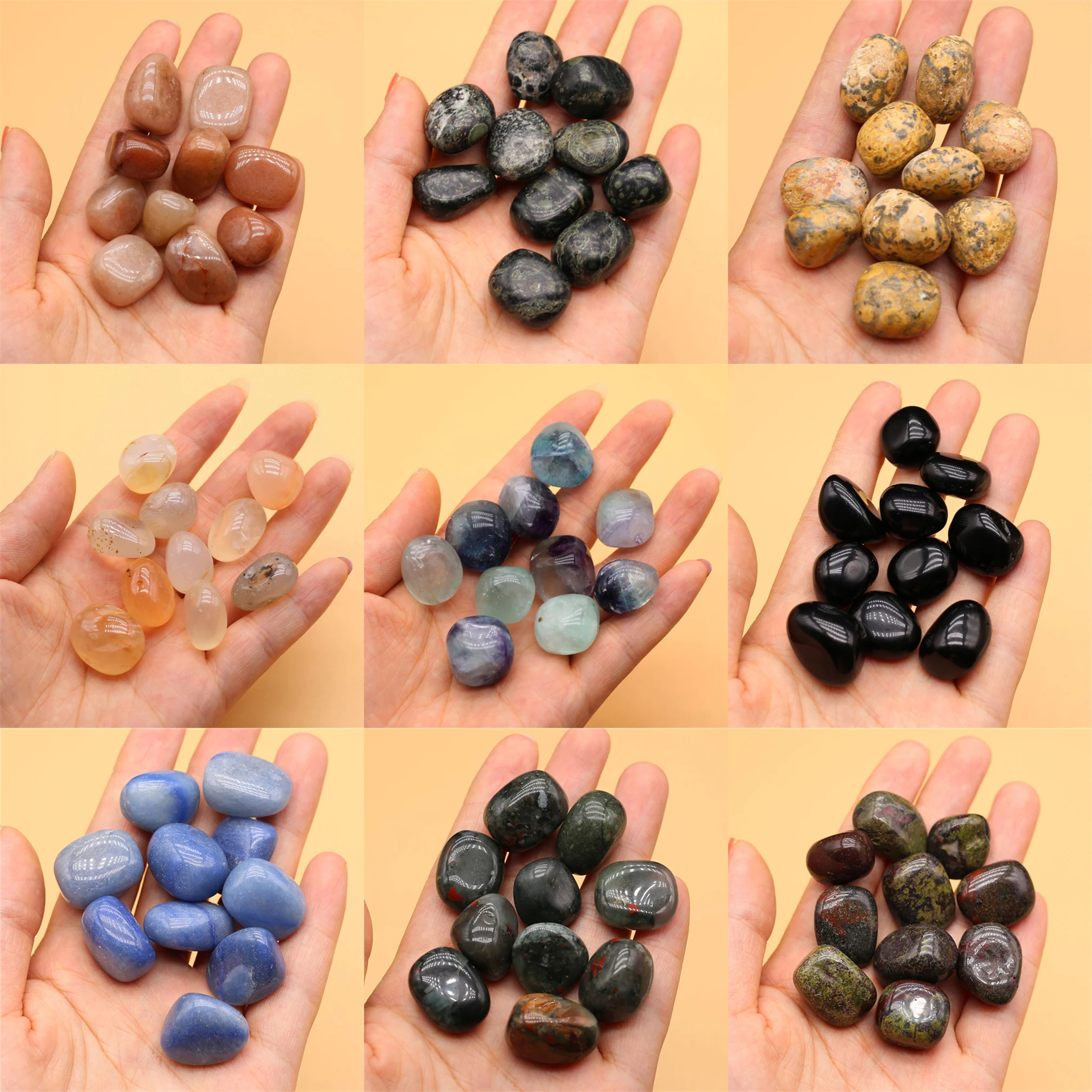 

10PC Natural Crystal Stone Decoracion Agate Fluorite Polished Reiki Energy Healing Crystals Tumbled Stone Ornament Home Decor