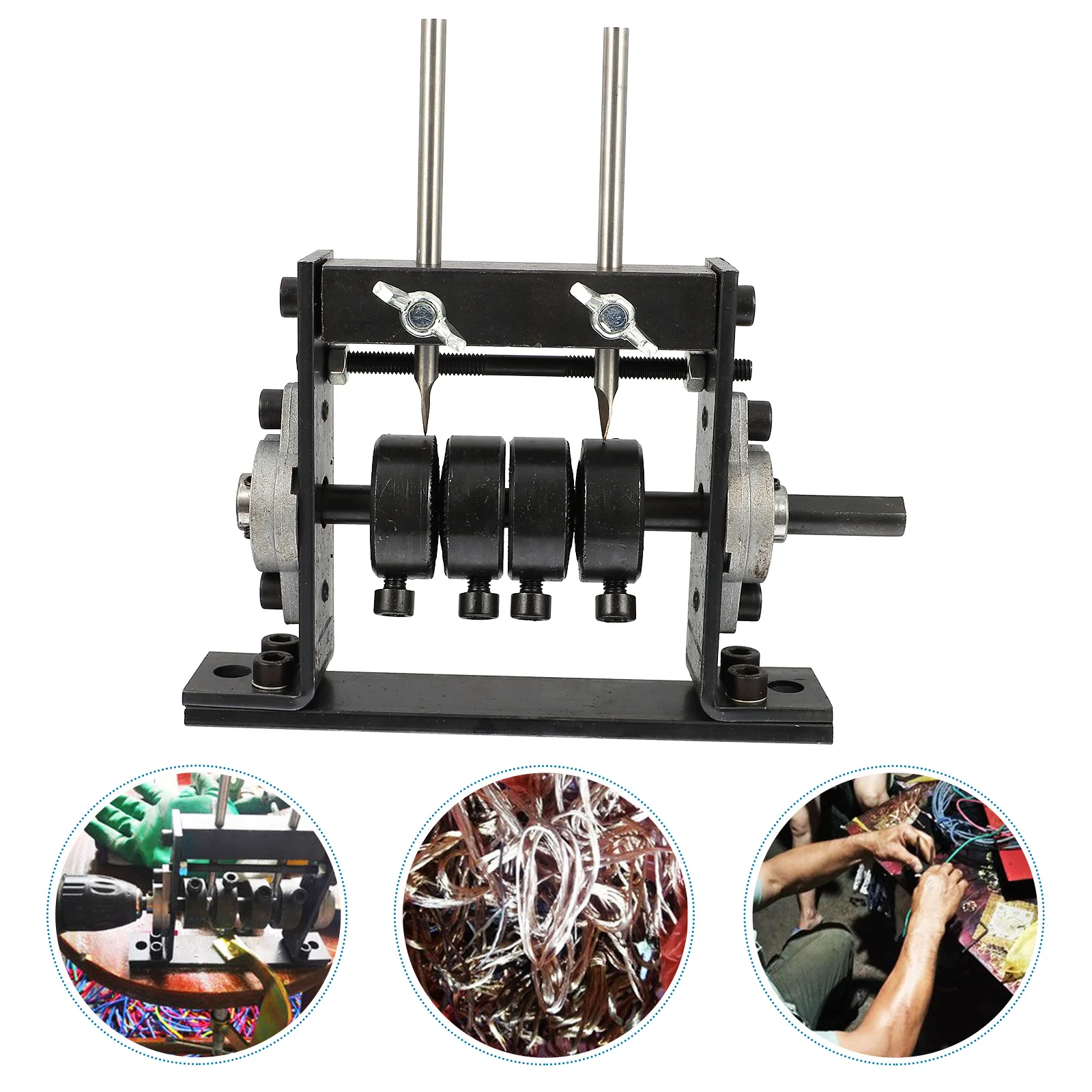 

1Set Sturdy Wire Stripper Cutter Rational Structure Long Lasting Premium Material Simple Operation Wire Stripper