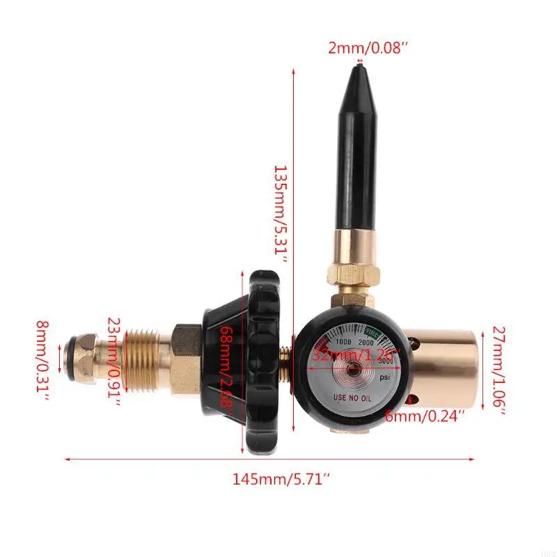 

T8UC Adjustable Water Reduce for Valve Female Thread Brass Pressure Gauge Regulator f