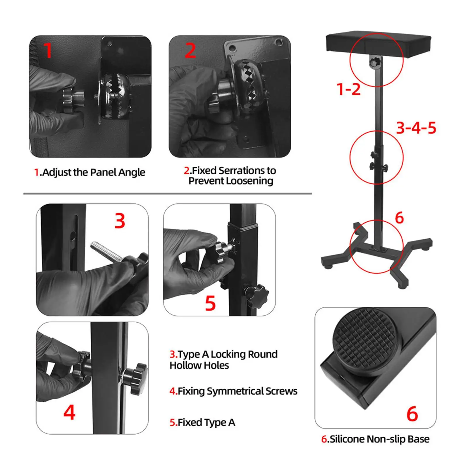 Armrest Arm Leg Rest Portable Arm Equipment Fully Adjustable Salon