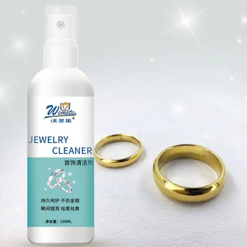 Sliver Jewelry Cleaner Liquid Cleaning Solution For Jewelry Bath Deep Clean Headwear Cleaner Liquid For Ring Bracelet Necklace