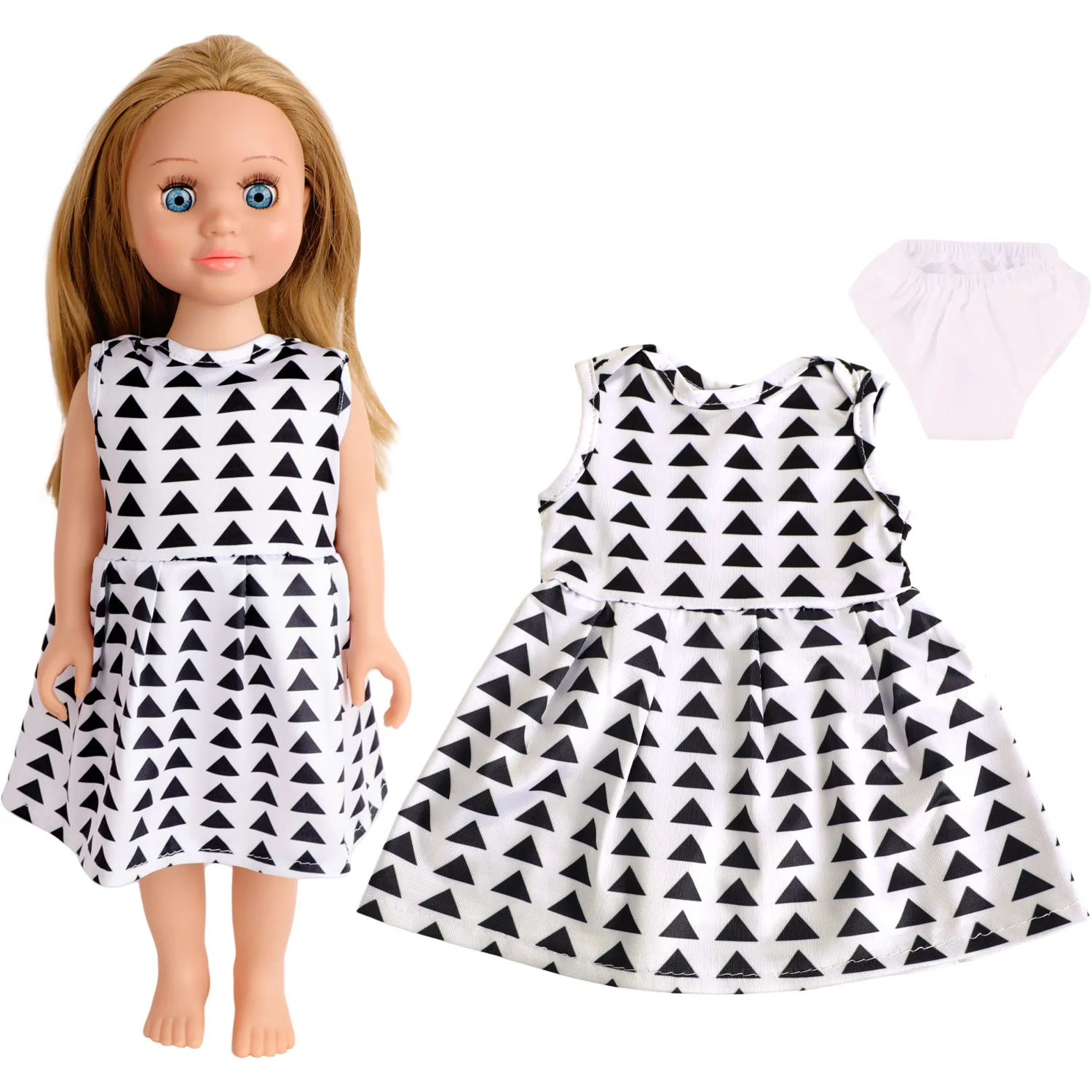 

18-inch American Doll Triangle Spotted Skirt + Panties New Dress Hot Sale Dress Up Doll Game Decoration Clothing