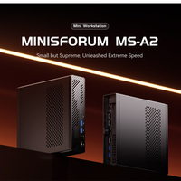 MINISFORUM MS-A2 Mini PC AMD Ryzen 9 7945HX 2x10G SFP Intel X710 2*2.5G LAN 3*NVMe Windows 11 Workstation Gaming Computer WiFi6E