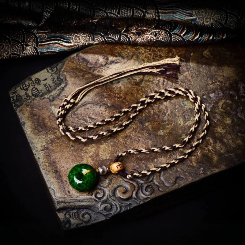 

Имитация зеленого бычьего рога, полный мозг, кулон мира, культурная игрушка, орнамент, браслет