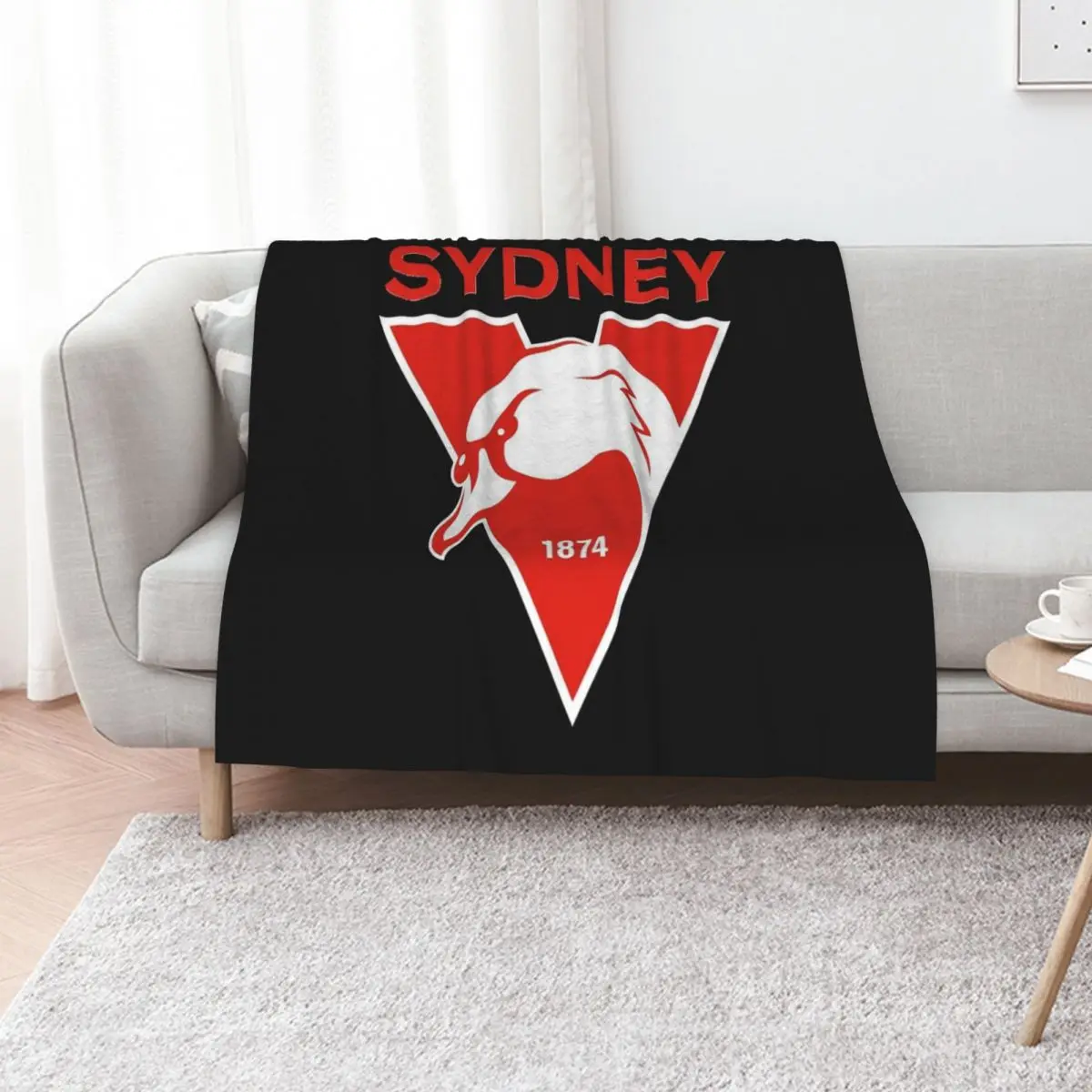 

Sydney the Bloods Swans Haughty Swannies-Logos Classic T-Shirt Throw Blanket Soft Plaid Sleeping Bag Hairys Soft Blankets