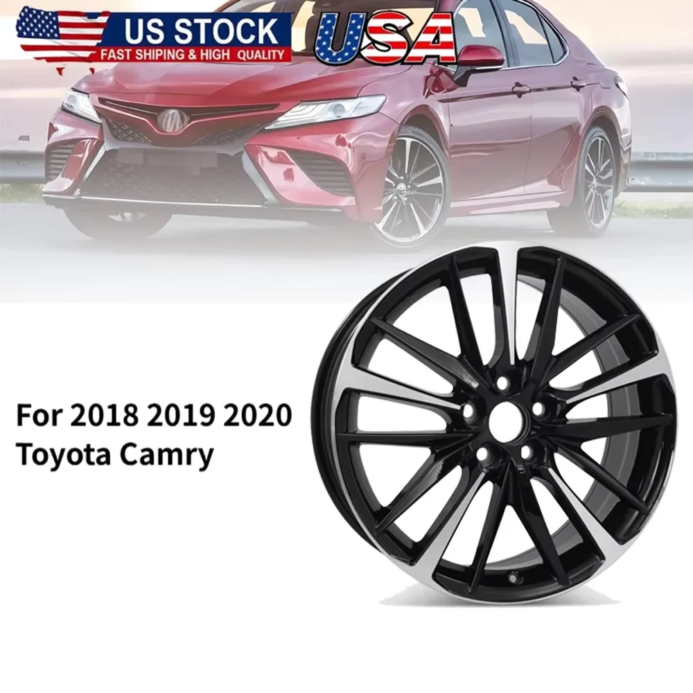 19 inch Car Machined Black Alloy Wheel Rim Durable For Toyota Camry 2018-2020 75222 XSE Car Wheel Rim Replacement
