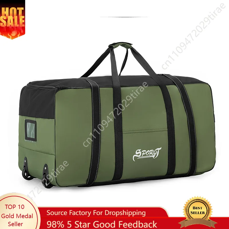 Spring Student Luggage Large Capacity Foldable Checked Bag Residential Quilt Storage Travel with Wheels