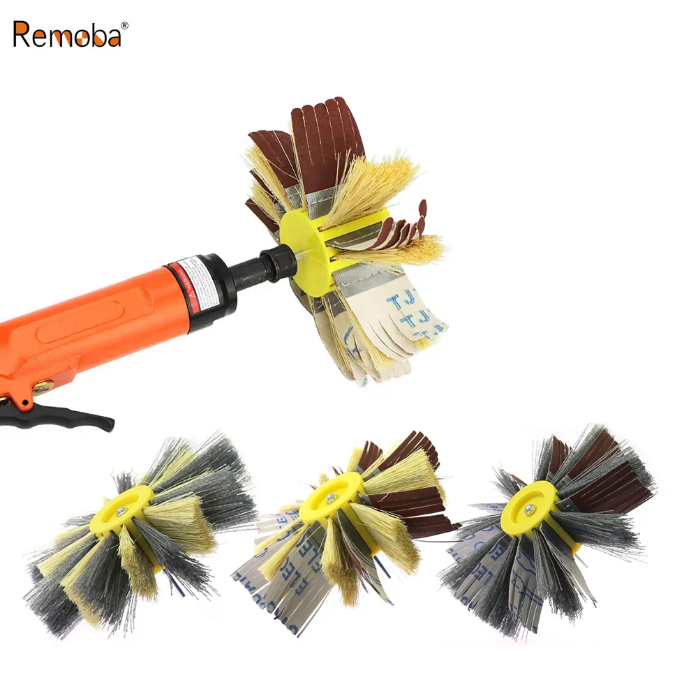 6 "150mm carpintaria polimento escova roda broca moedor elétrico acessórios-bandas de pano de lixar, fio abrasivo, sisal