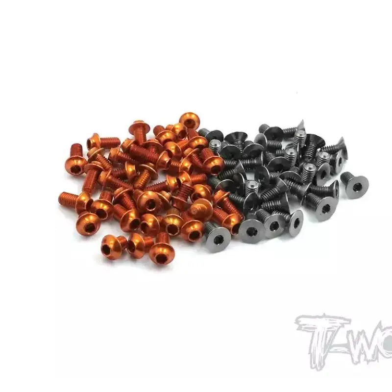 

Original T works ASSU-T4F'21 7075-T6 Orange / Black Screw set(UFO Head) 86pcs.( For Xray T4F'21 ) Professional Rc part