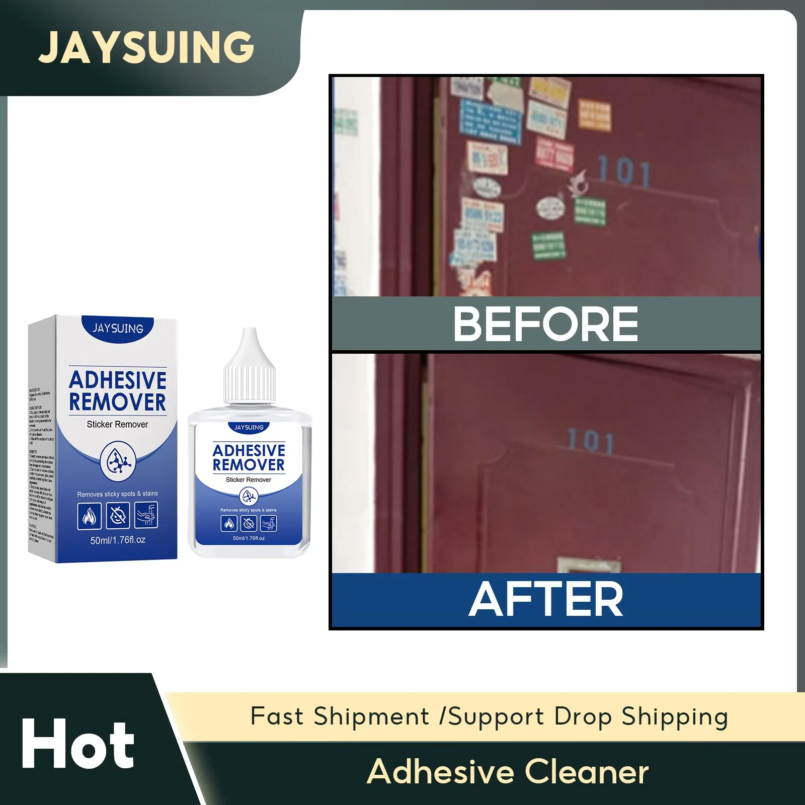 Adhesive Cleaner Sticky Residue Remover Wall Sticker Glue Stain Removal Car Glass Label All-Purpose Cleaner Adhesive Glue Spray