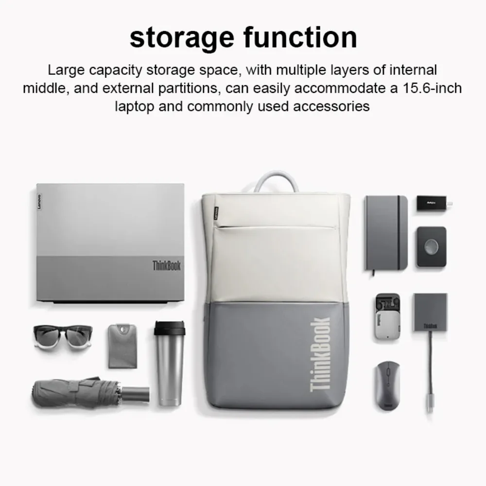Lenovo Laptop Bag Thinkbook TB530-B Casual Business Backpack Gray 15.6inch Mini Pc 15.6inch Computer Bag
