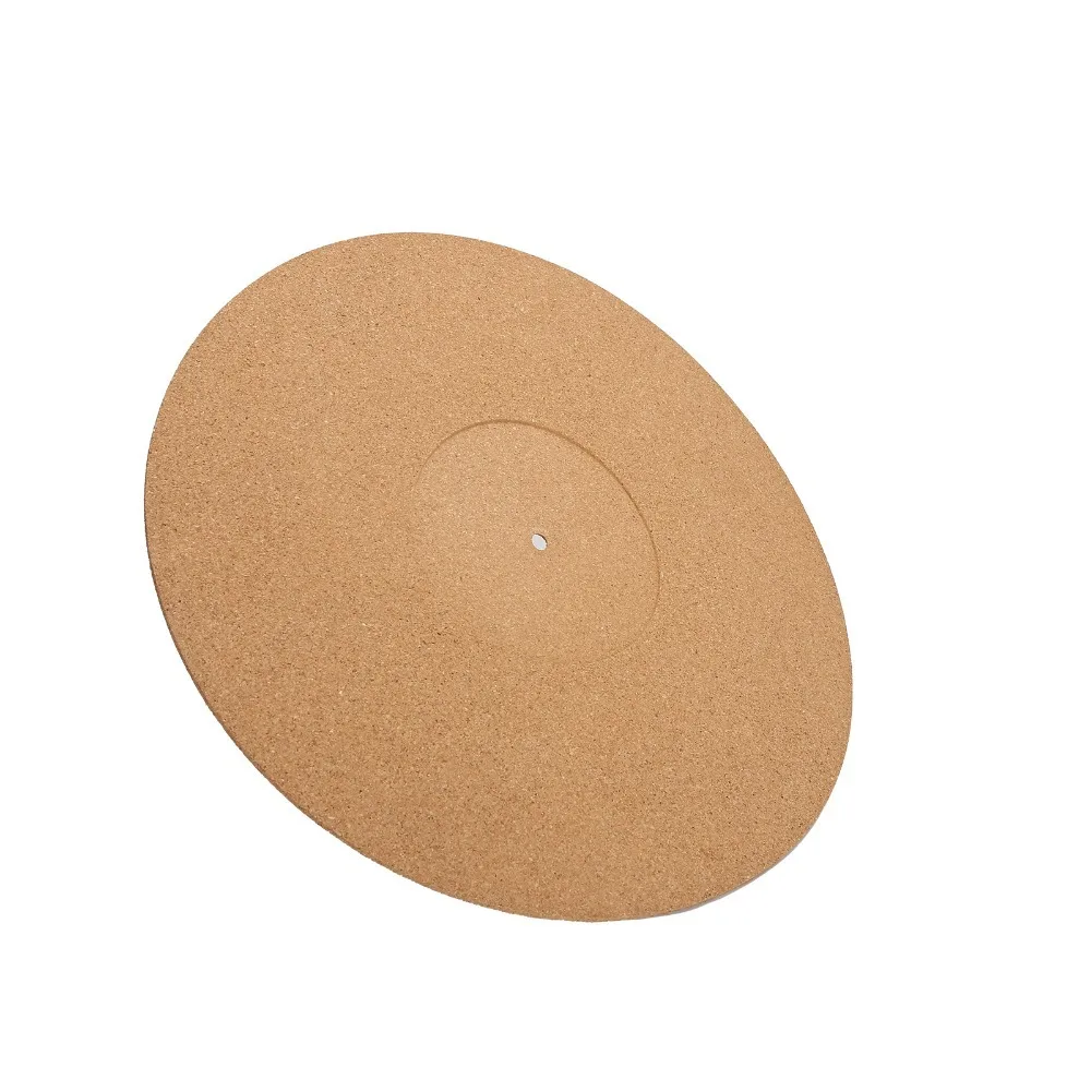 12in Record Pad Soft Cork Anti Static Turntable Slipmat Non Slip Receding Center Phonograph Pad Record Player Upgrade