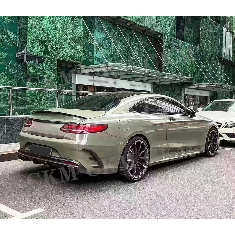 B Style Rear Bumper Air Vent Trims Spoiler Car Body Kits for Mercedes Benz S Class W217 C217 S63 65 AMG Coupe 2014-2019