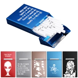 Holding 20 pcs 100mm Cigarette Case Slim Box Metal Portable Flip Cover Tobacco Holder Storage Smoking Gift For Lady Woman Girl