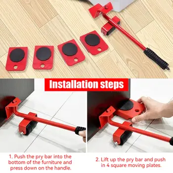 家具搬運器重型家具搬運運輸滾輪套裝重型搬運工具家具搬運滾輪 10 最佳銷售 搬家家具幫手 - №2