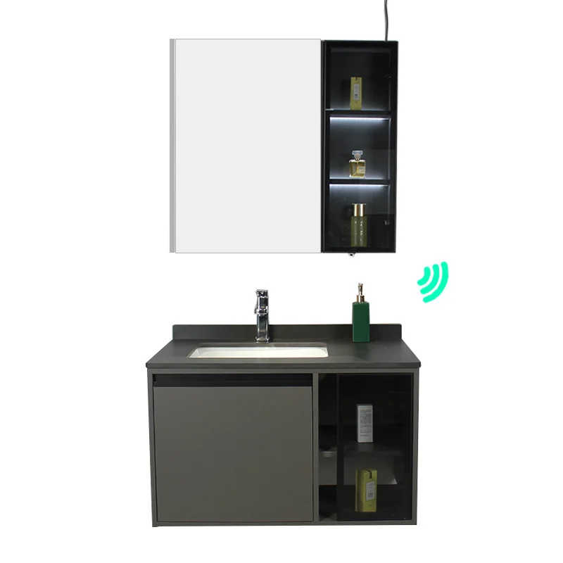 

Intelligent induction quality slate bathroom cabinet combination bathroom sink simple washing
