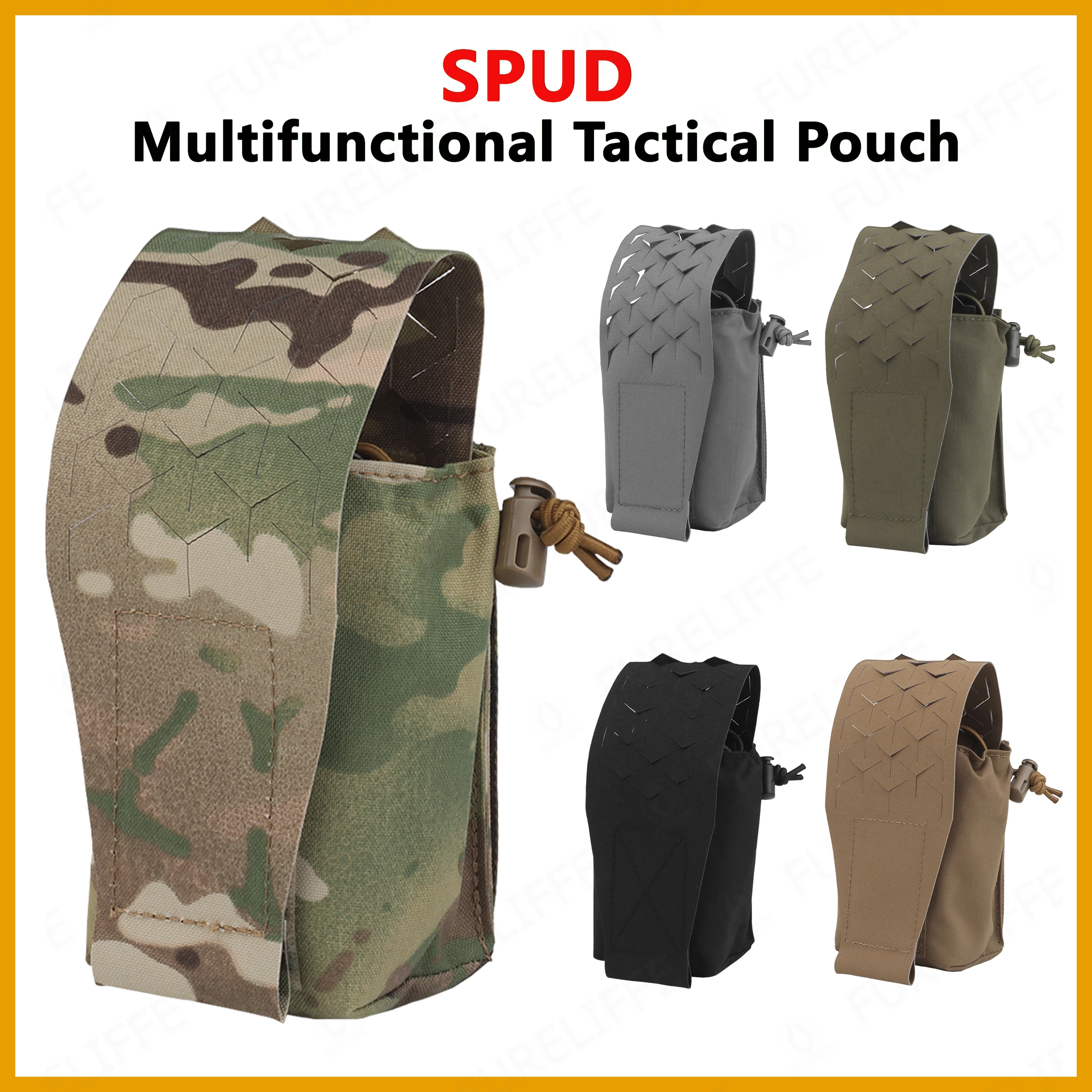 Tactical Multi-Purpose Sub/SPUD/MAG Pouch for Vest belt/Chest Rig,Quick Release MOLLE Utility Bag for Holder Radio Monile Phone