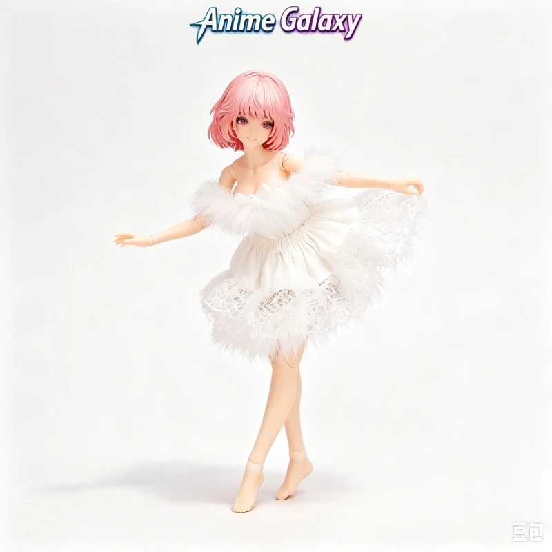 1/12 Scale Mecha Girl Irene Doll Outfit Feather Lace Ballet Tutu Skirt For Moon Body Escape Body Figure Costume