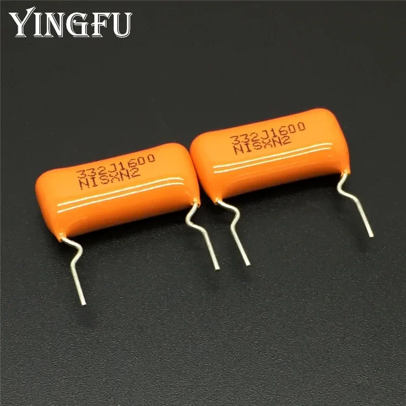 

100Pcs/Bag Japan NISSEI CBB capacitor MPE 332J1600 3.3nF 1600V 332 J 5% Pitch=15mm Metallized polypropylene film capacitor