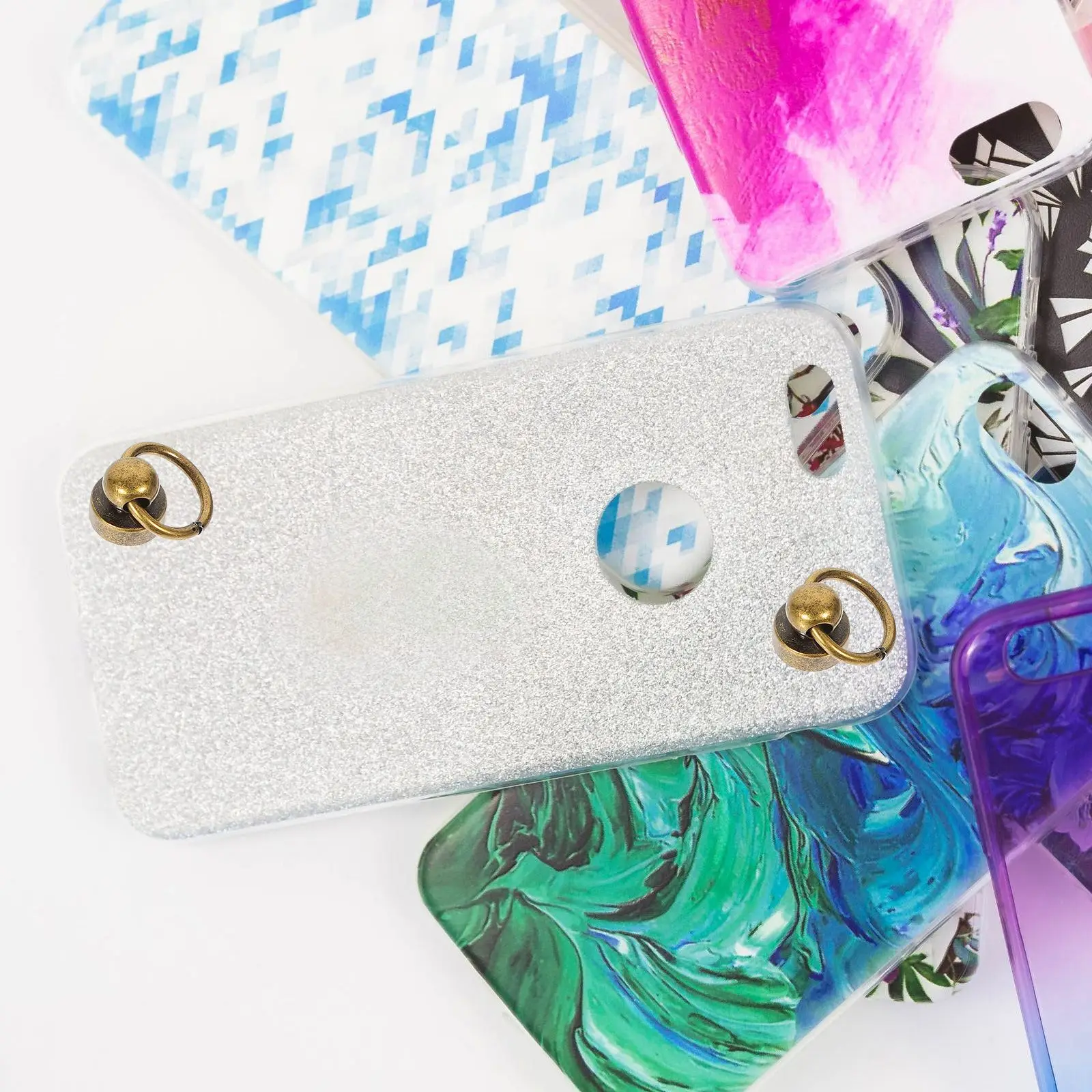 20 Sets Mobile Phone Case Pull Buckle Practical Craft Rivet Rivets DIY Brass Leathercraft Materials for