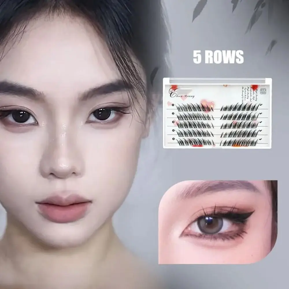 Dramático Volume Fox Eye Cílios Postiços, Cílios Postiços 3D, Grosso, Longo, Maquiagem, Extensão dos Olhos, Beleza da Menina, 3 Fileiras, 5 Fileiras, 10 Fileiras