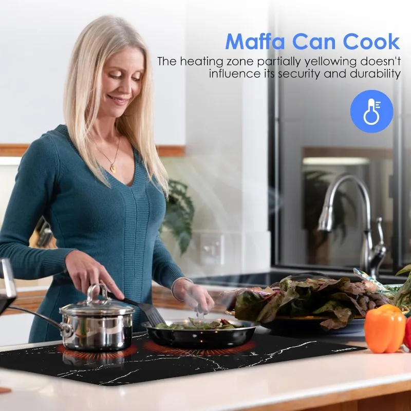 Large Induction Hob Covers Protector Mat Magnetic Silicone Scratch  Stove Cover Heat Resistant Electric Cooker Kitchen Washable