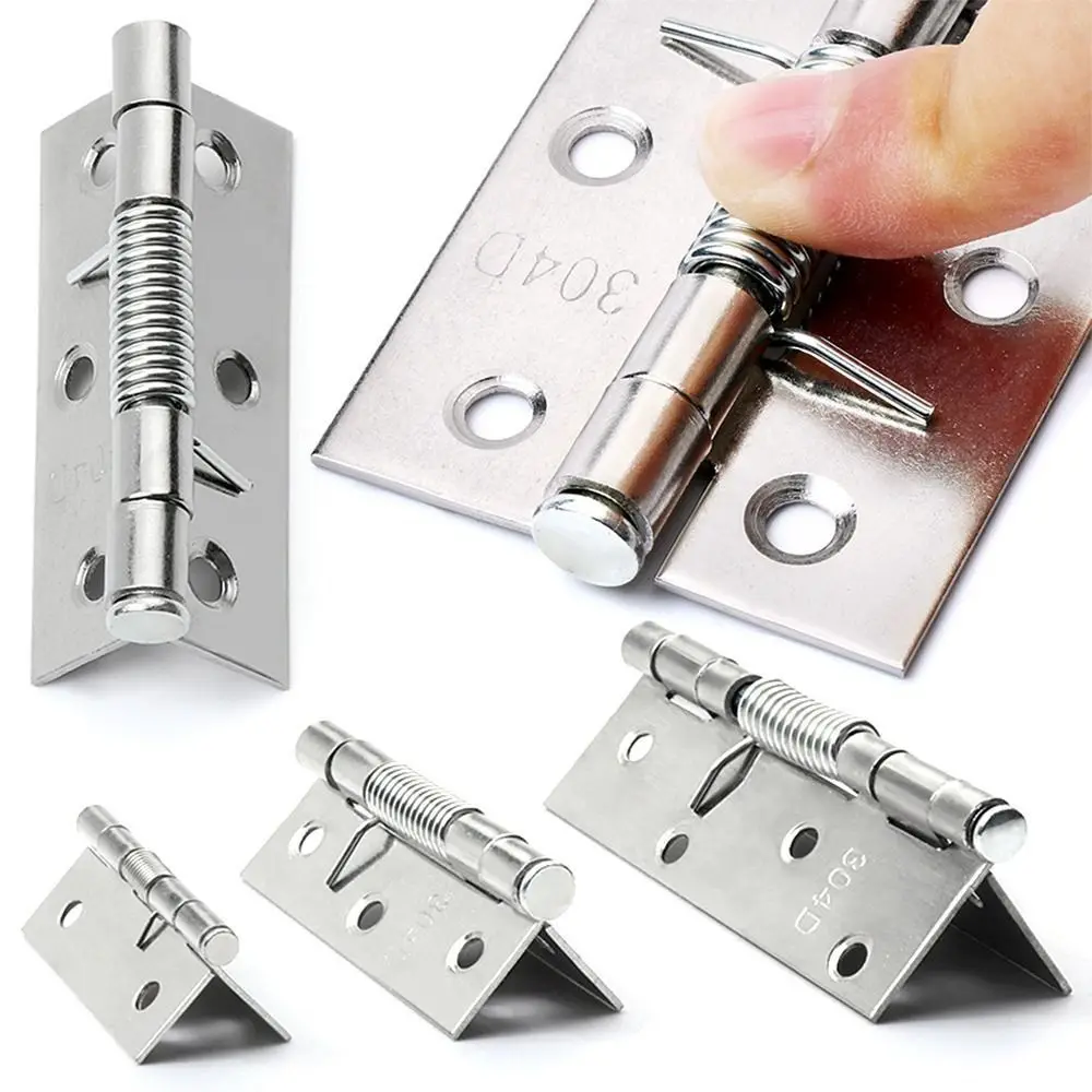 Durable Automatic Door Hinge Hydraulic Buffer Rebound Spring Hinges 1/1.5/2/2.5/3/4Inch Cross Cabinet Hinges Windows