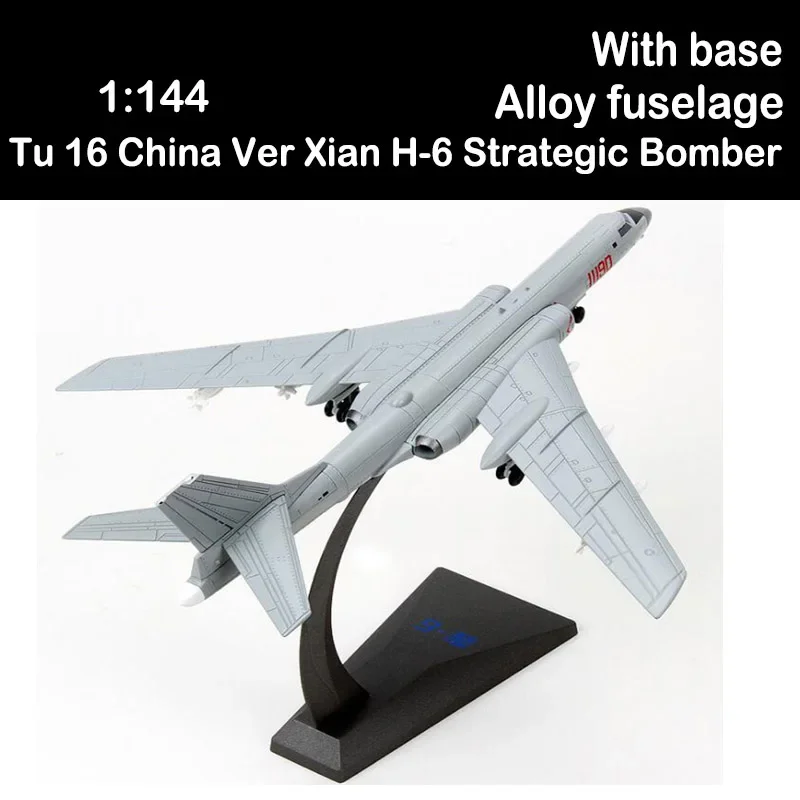 1/144 Scale Soviet Union Tu 16 China Ver Xian H-6 Strategic Fighter Aircraft Airplane Models Toys Plane Kids Boys Gift