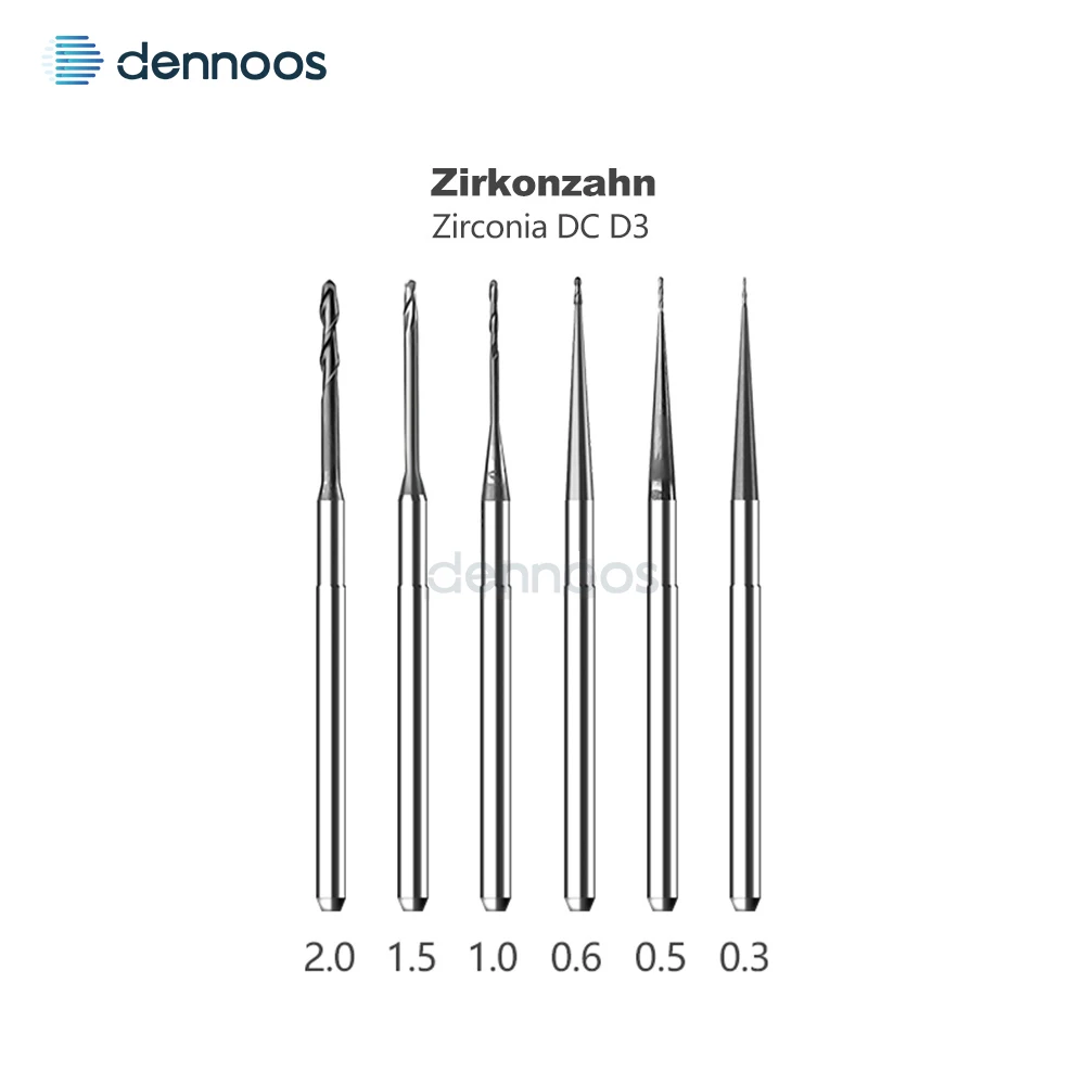 Dental-Zirkonoxid-Fräser D3/D4 mit DC-Beschichtung für alle Marken wie Amann/Sirona/ARUM/UP3D/Zirkonzahn/Roland/Yureca – Detail 12