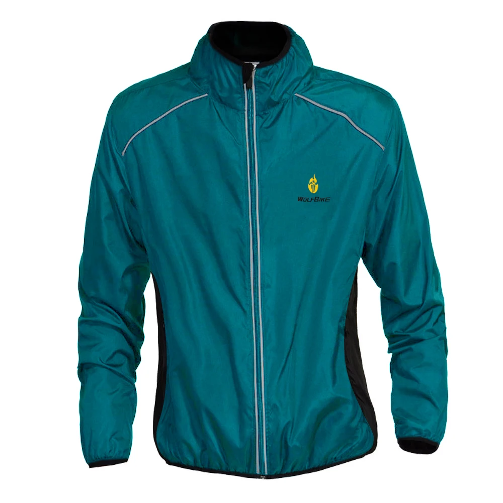 WOLFBIKE Radfahren Jacke Frühling Männer Windjacke Wasser Abweisend Reflektierende MTB Bike Langarm Windschutzscheibe Mantel Fahrrad Kleidung