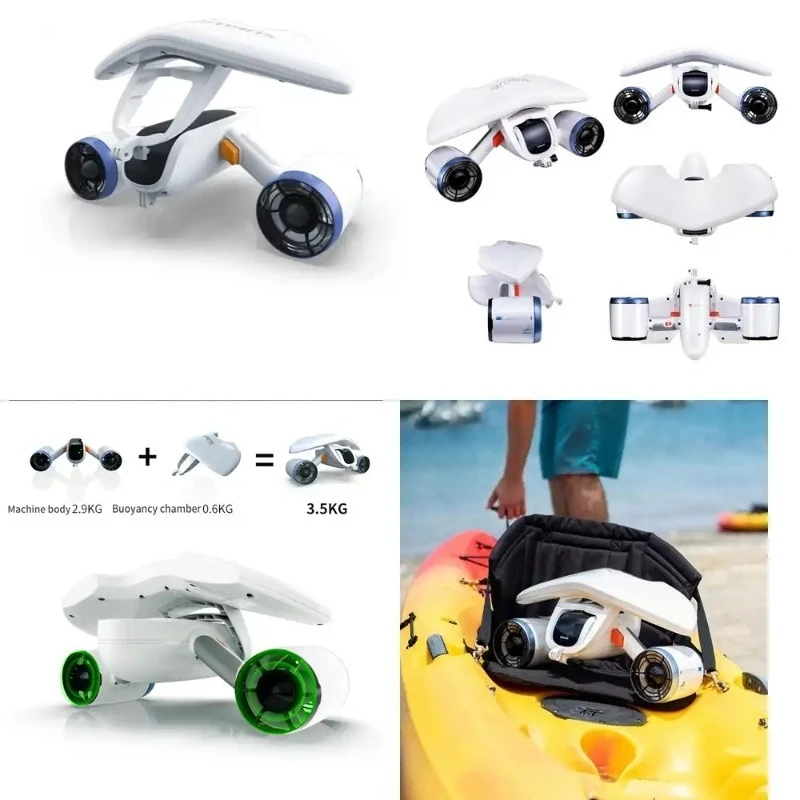 

40m Dive Depth Underwater Sea Scooter, WhiteShark Mix Electric Water Propeller, 1.5m/s High Speed